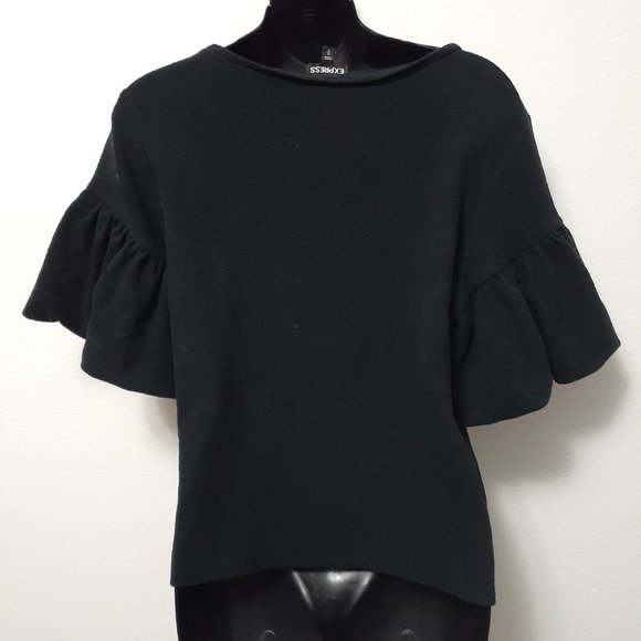 4/$25 Express Bell 3/4 Bell Sleeve Blouse Medium - Picture 4 of 5